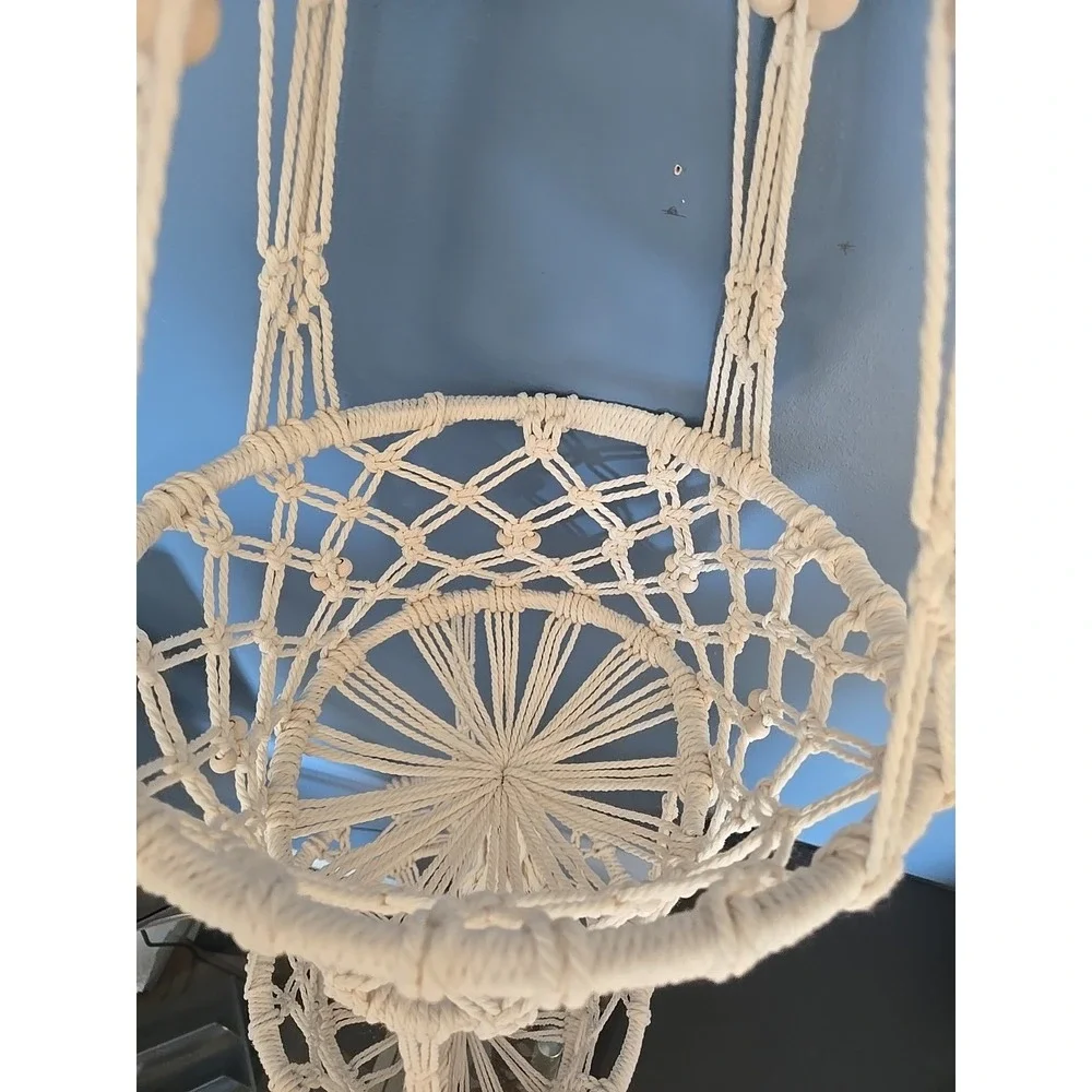 Macrame Plant Hanger 2 Tier Hanging Plant Holder Cotton Rope Flower Boho Decor